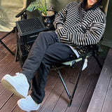 varsity flame knitwear, statement sweater, cozy knitwear for men, oversized grunge aesthetic winter top