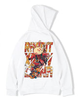 Anime Skateboard Rabbit Print Hoodies Mens Japanese Y2K Hoodie Sweatshirt