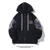 Spring Autumn New Mens Hoodies Embroidered Patterns Loose Fashion Kore