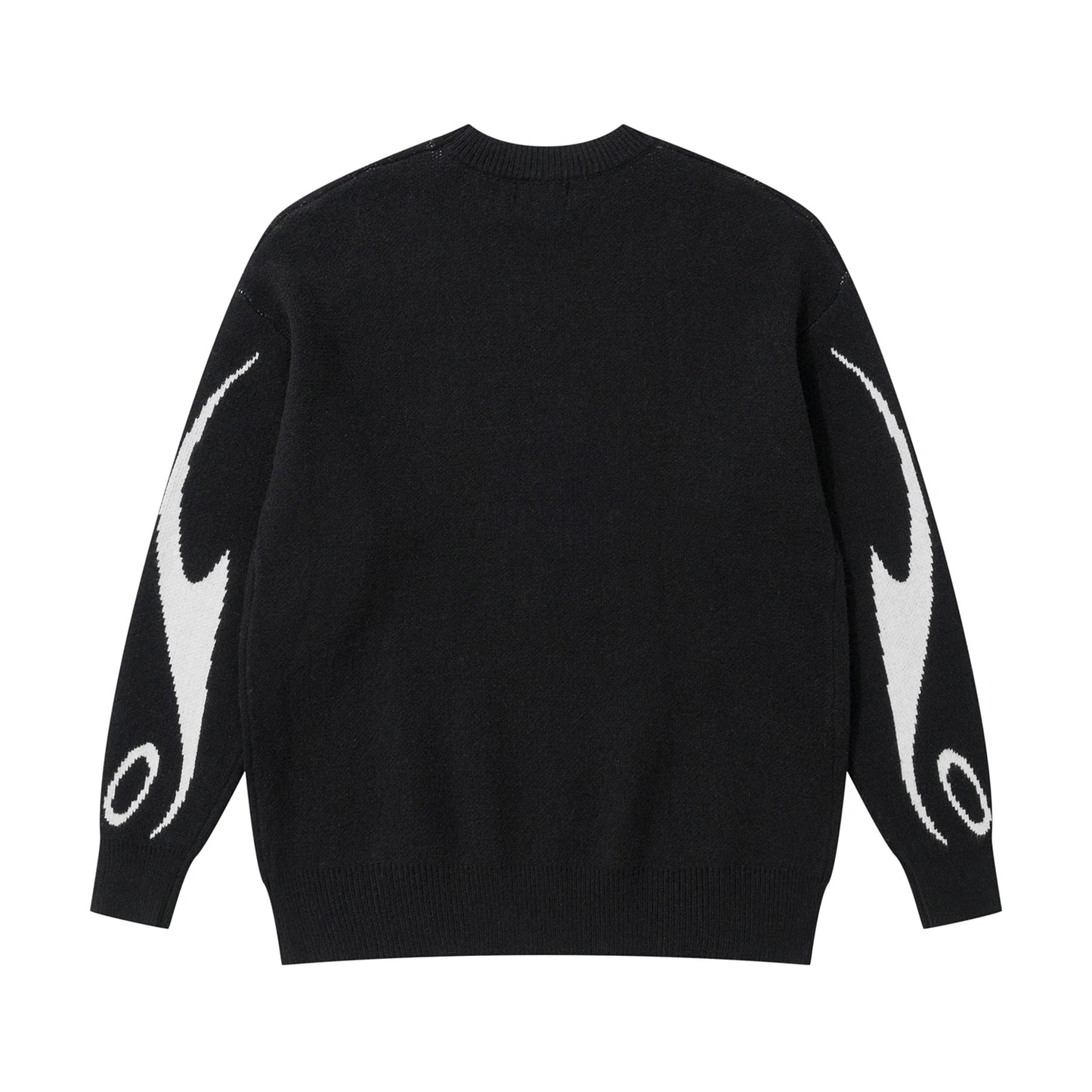 mens racing style sweater knitted pullovers casual long sleeve loose o neck harajuku sweaters streetwear unisex jumpers knitwear - urban fashion pullover, unisex casual winter pullover, gothic aesthetic hoodie for winter