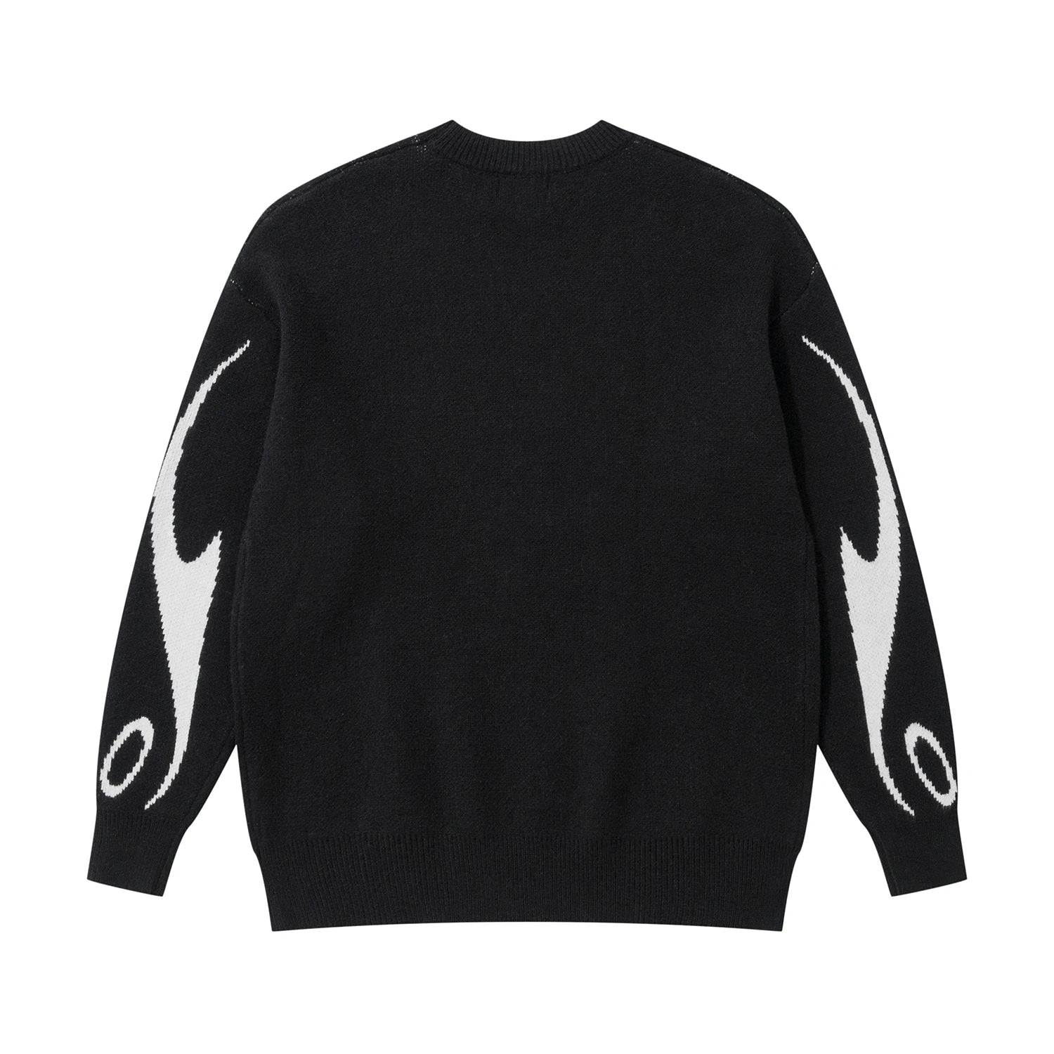 mens racing style sweater knitted pullovers casual long sleeve loose o neck harajuku sweaters streetwear unisex jumpers knitwear - urban fashion pullover, unisex casual winter pullover, gothic aesthetic hoodie for winter
