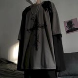 Gothic Melting smiley – Men T Shirts Autumn Men Clothes Anime Casual Long Sleeved Ov