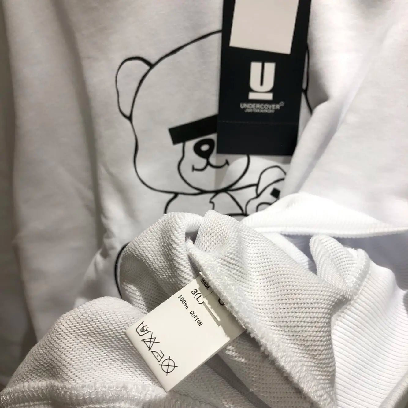 sadcore chrome print featuring new luxury 2023 undercover eva bears pullover hoodies hoody hooded sweatshirts velvet cotton thick fleece us size 104