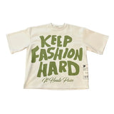 Trapwear Graphic tee – Harajuku Hip Hop Retro Letter Cross Print Oversized Short Sl