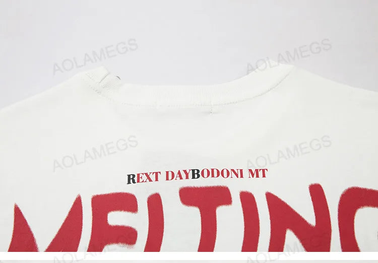 Anime Chrome logo – Men Short Sleeve T Shirts Letter Reflection Print Tshirt Hig