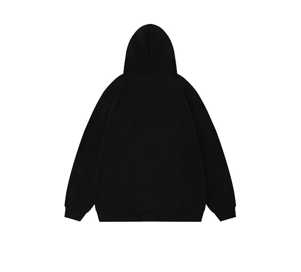 Men Hip Hop Hoodie Sweatshirt Streetwear 2024 Autumn Letter Graphic Ho