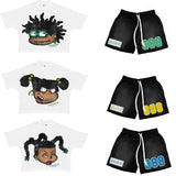 Y2K Graffiti Print T-Shirt – Retro Flame Tag Urban Streetwear
