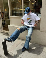 Trapwear T-Shirt – Harajuku Cherry Graphic T Shirts Oversized Summer Casual Y2K – Edgy Streetwear for All Genders
