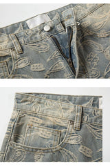 fashion paisy denim jeans mens destoryed holes zipper jeans pants hip hop streetwear new summer casual joggers loose jeans pants unique joggers style 2248