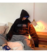 Trendy American Ins Green Hooded Sweatshirt for Men in Autumn 2024 New Trendy Brand Loose Y2K Couple Retro Sports Tops