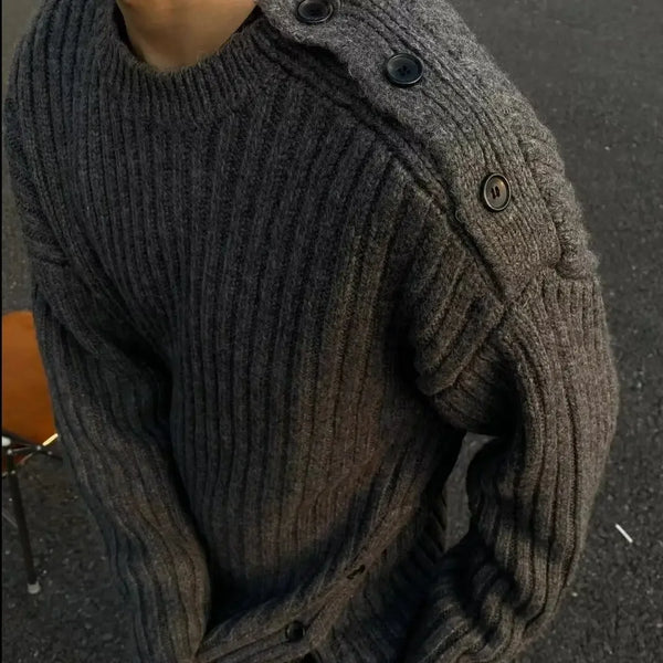 varsity knit sweater with retro streetwear styling for fall and winter outfits, ideal for men’s fashion and seasonal streetwe