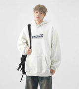 Aesthetic Zip Knit Outerwear – Winter Letter Embroidered Baggy Hoodies For Men Y2K Vintage Streetwear Hooded Sweatshirt Hip Hop Fashion Fleece Pullover Hoody | Zip Knit Drop #210