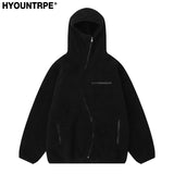 high street fleece hooded jackets and coats new casual warm hoodies hairy curved zipper outerwear streetwear winter men brown - variant style b2cf3e for streetwear fashion