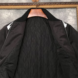 Quilted minimalist graffiti zip-up high fashion hooded