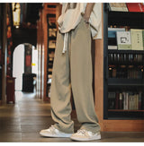 autumn mens sweatpants korean fashion sportswear drawstring wide leg straight track pants casual y2k streetwear baggy trousers unique joggers style 3295