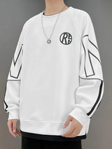 Y2K Vintage Letter Printed Pullovers Hoodies For Men Korean Fashion Ne