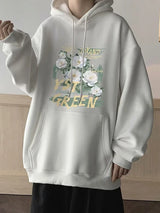 New Floral Oil Painting Art Print Pullover Hoodies Men And Women Casua