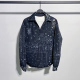 New fluorescent Luxury Men West Coast CRIPS Cashew Shirt Coats & Jackets / Down Coats Cotton Warm Winter Oversize Thin #A586