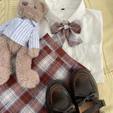 Jk Uniforms Gyaru School Uniform for Girl Student Pleated Skirt Uniform Set Women Short Sleeve Bow Tie Seifuku Japanese Style