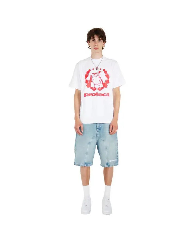 Y2k Vintage t-shirt – High Street Fashion Trend Letter Printed Oversized Short Sle