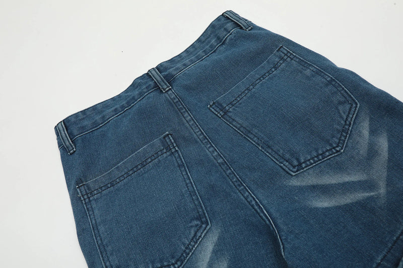 american retro buttons detachable design wide cargo jeans mens womens straight leg pants hip hop washed jeans overall 2023 unique cargo style 924
