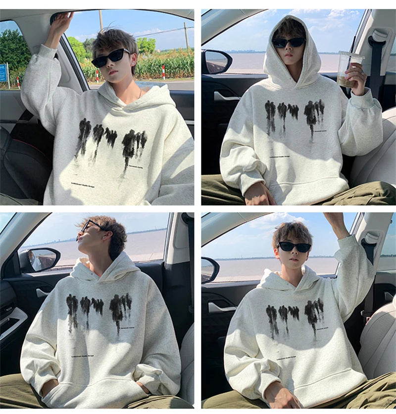 New Hip Hop Graphic Pullover Hoodies For Men High Street Design Oversi