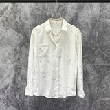 2023 Summer New Fashion Korean Light Luxury Fashion Shirt Men's Loose Long-sleeved Shirt Boutique Clothing Simple Style