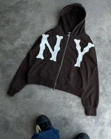 Winter American Gothic Men's Personalized Hooded Sweatshirt and Sweatpants Two-piece Set Trendy Y2K Niche Sports Men's Top