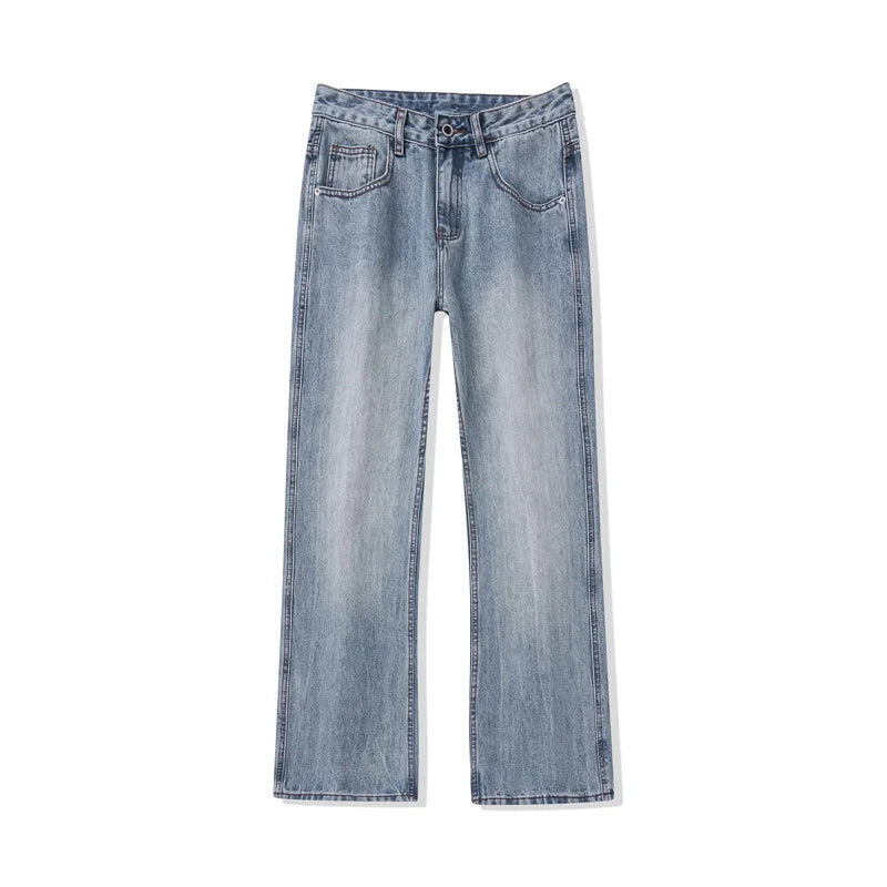 mens retro fashion high street loose casual denim micro flared pants jeans men streetwear plus size jeans trousers 28 40 unique jeans style 2689