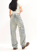 mens fashion ripped jeans blue straight baggy jeans trousers luxury loose casual distressed denim pants male 1 unique jeans style 4599