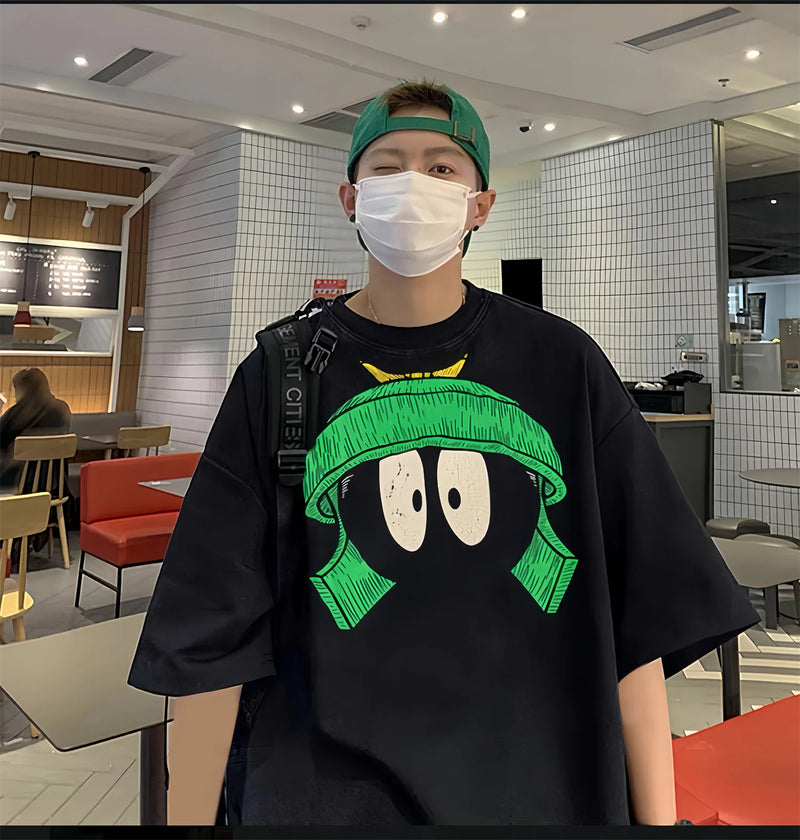 trapwear aesthetic print tee featuring vintgae talk retro tops anime printing high street cotton quality t shirt