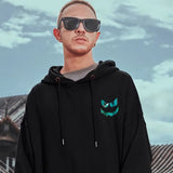 Harajuku Devil Graffiti Print Oversized Hoodies For Men Autumn Hooded