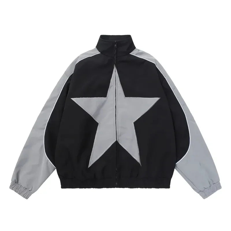 techwear zip bomber, urban fashion, for men, fall streetwear outfit, oversized style, layered fashion, modern aesthetic, graphic detail