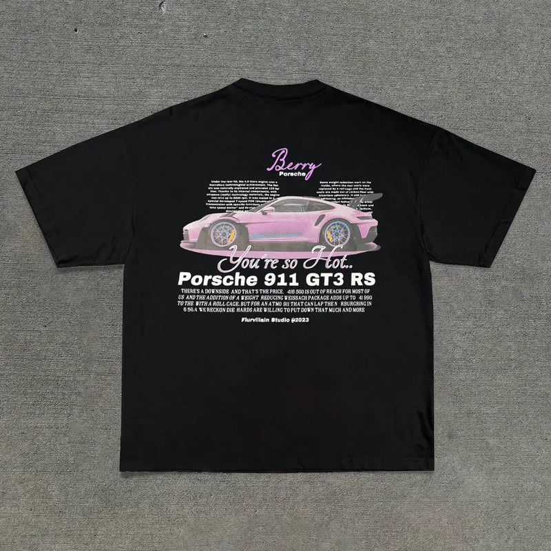 Skatecore Streetwear Tee – Tag Font Graphic with Flame Accent