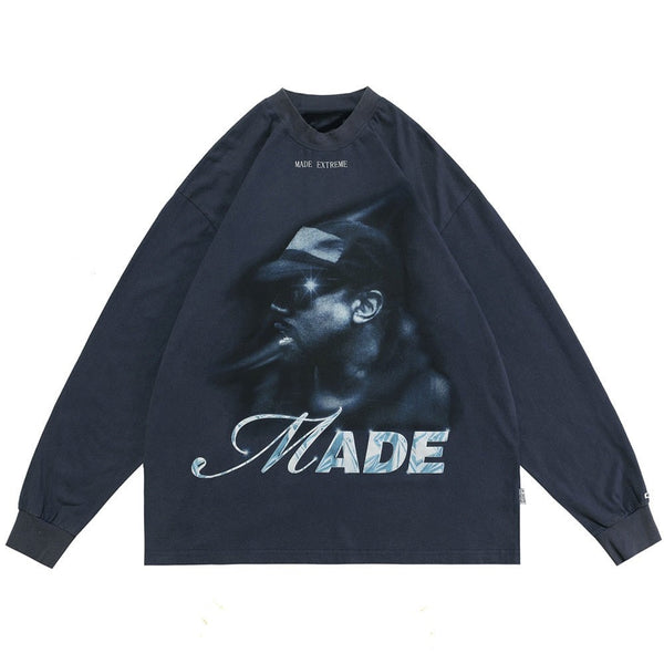 "Made" Unisex Men Women Streetwear Graphic Sweatshirt Daulet Apparel