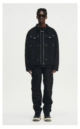 leather panel jacket, streetwear for men, men's streetwear fashion, oversized urban jacket, high quality cold-weather coat