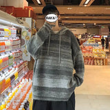 varsity flame knitwear, statement sweater, cozy knitwear for men, oversized grunge aesthetic winter top