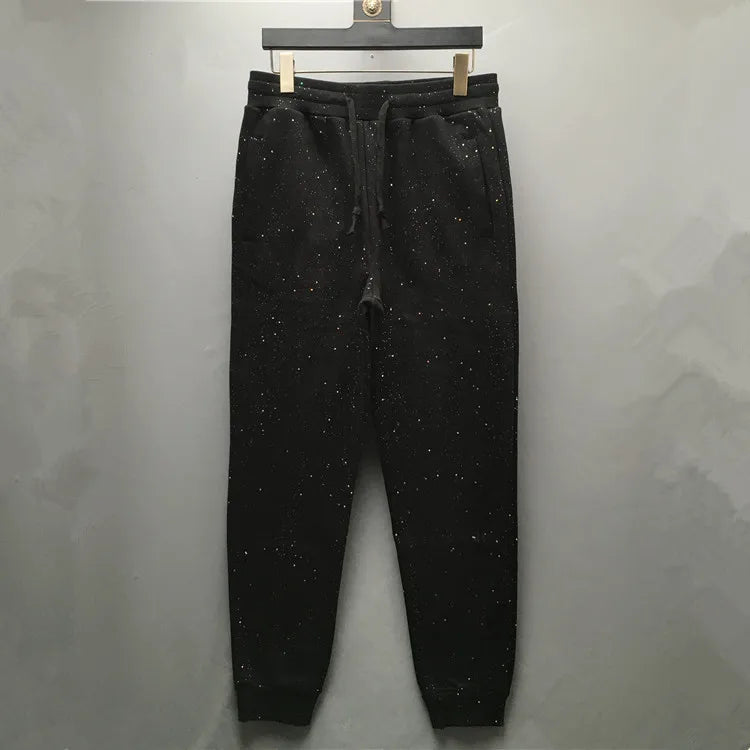 high new novelty luxury men 2022 classic shiny sky stars comfortable cotton parkour sweat casual pants sweatpants d48 urban active pants
