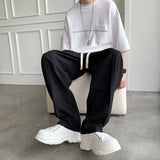 2023 summer new fashion straight trousers mens casual pants thin section wide leg pants boutique clothing simple style unique default style 3727