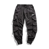 hip hop loose fit elastic waist cargo pants fashion side pocket ankle pants mens new casual drewstring sportwear pants joggers unique joggers style 3753