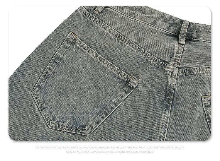 Autumn and winter new mud-dyed jeans
