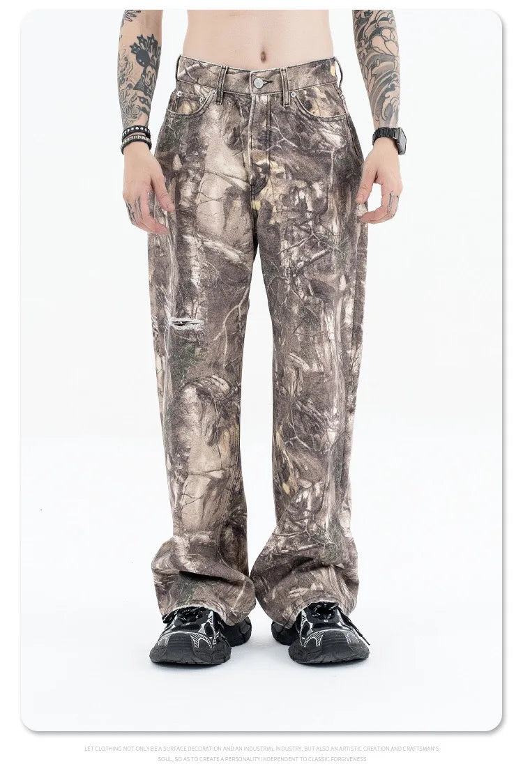 2024AW dry wood camo jeans