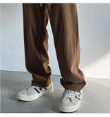 4 colors drawstring corduroy pants men fashion cotton casual pants men streetwear hip hop loose straight pants mens trousers unique default style 3748