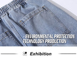 rainbowtouches men jeans fashion classic brand men wide legs elastic concise jeans casual trousers retro style boy loose pants unique jeans style 3140