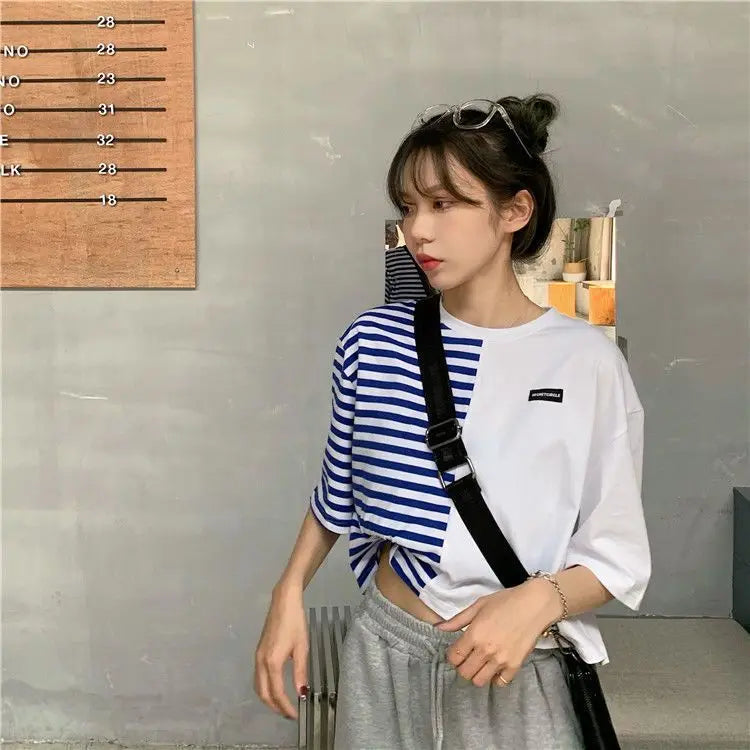 Trapwear Anime panel – Short Sleeved T Shirt Women 2024 New Summer Design White Spl