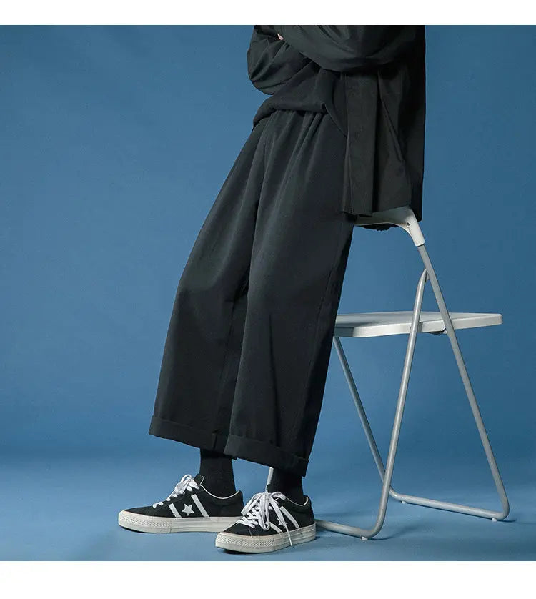 cotton casual pants men fashion oversized wide leg pants men streetwear hip hop loose straight pants mens vintage trousers m 3xl unique default style 3795
