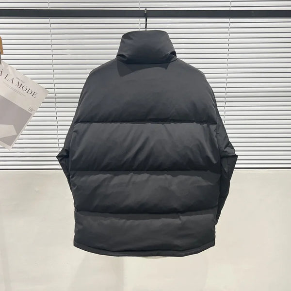 2023 Winter Men's Thickened Down Jacket New Style Vertical Collar Ribbon Stitching Jacket