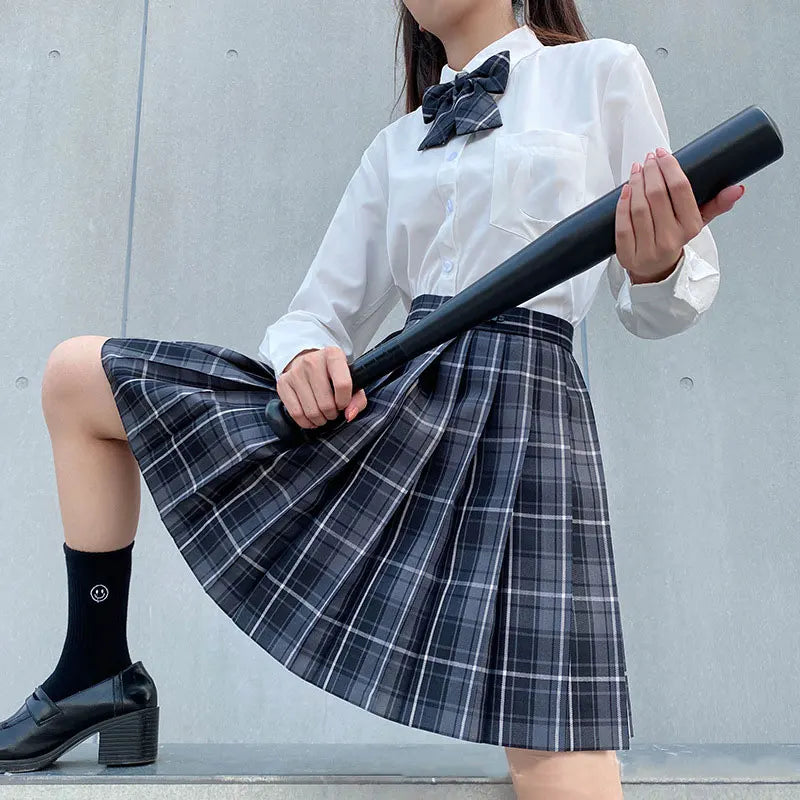 Japanese Korean Student Short Sleeve Sexy Jk Uniform Set High School Clothes Pleated Skirt Girl Seifuku Dress Cosplay Schoolgirl
