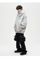 Autumn Ninja Streetwear Turtleneck Hoodies For Men Letter Embroidered Hip Hop Fashion Sweatshirts Y2K Vintage Fleece