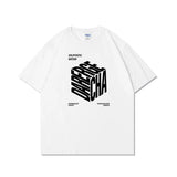 Cyberpunk Crying character – Summer High Street Cube Letter Printed T Shirt Men Casual Lo